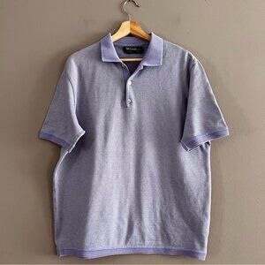 St Croix Shirt Men Polo Cotton Short Sleeve Knit Performance Pullover XL Purple